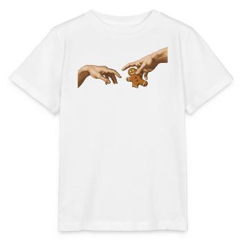 Lebkuchenplätzchen – Die Kreation – Lustiges Weihn - Stanley/Stella Kinder T-Shirt MINI CREATOR  - Weiß - Vorne - Maike (125cm)