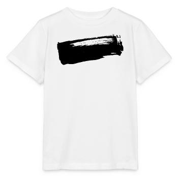 Pinselstrich - Tusche Streifen - Stanley/Stella Kinder T-Shirt MINI CREATOR  - Weiß - Vorne - Maike (125cm)