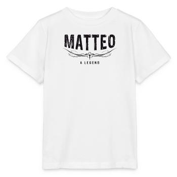 MATTEO A LEGEND verziert - Stanley/Stella Kinder T-Shirt MINI CREATOR  - Weiß - Vorne - Maike (125cm)