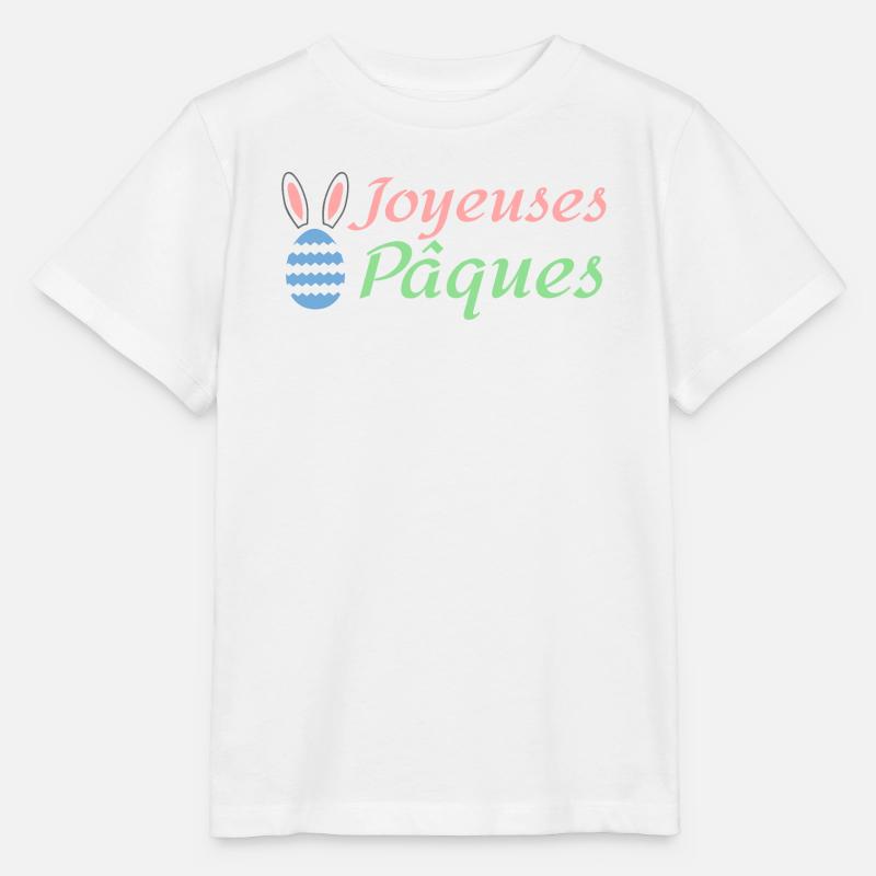 Joyeuses Pâques - T-shirt bio MINI CREATOR Stanley/Stella Enfant - blanc