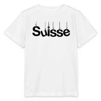 SCHWEIZ. LAND. GENF. HUMOR. FLAGGE - Stanley/Stella Kinder T-Shirt MINI CREATOR  - Weiß - Vorne - Maike (125cm)