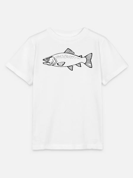 Forellen Angler Geschenk Fliegenfischen Raubfische - Stanley/Stella Kinder T-Shirt MINI CREATOR  - Weiß