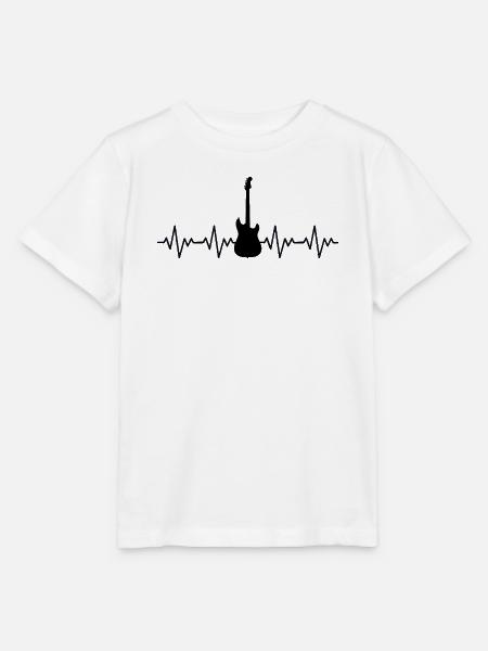 E Gitarre EKG Herzschlag - Stanley/Stella Kinder T-Shirt MINI CREATOR  - Weiß