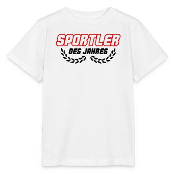 Sportsman lettering in red outline - Stanley/Stella MINI CREATOR Kids’ T-Shirt - white - Front - Maike (125cm)