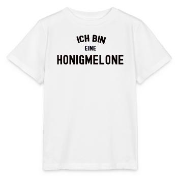 ICH BIN EINE HONIGMELONE Karneval Kostüm Melone - Stanley/Stella Kinder T-Shirt MINI CREATOR  - Weiß - Vorne - Maike (125cm)