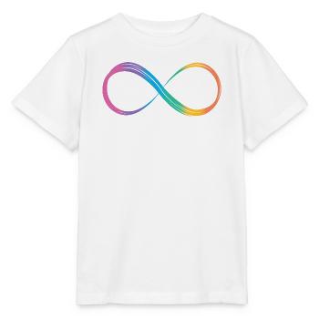 Unendlichkeitszeichen Regenbogen Autismus-Spektrum - Stanley/Stella Kinder T-Shirt MINI CREATOR  - Weiß - Vorne - Maike (125cm)