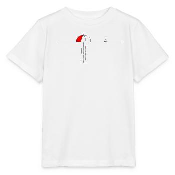 Regenschirm Qualle Minimalismus Lineart Meer - Stanley/Stella Kinder T-Shirt MINI CREATOR  - Weiß - Vorne - Maike (125cm)