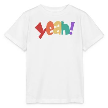 Bunte Yeah Typografie Design - Stanley/Stella Kinder T-Shirt MINI CREATOR  - Weiß - Vorne - Maike (125cm)