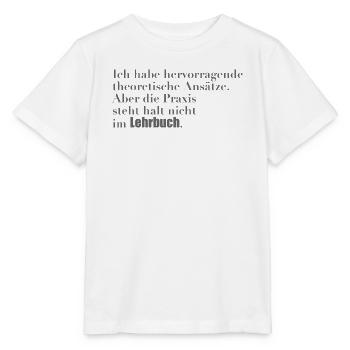 Theoretisches Wissen vs. Praxis - Stanley/Stella Kinder T-Shirt MINI CREATOR  - Weiß - Vorne - Maike (125cm)