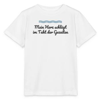Mein Herz schlägt im Takt der Gezeiten - Stanley/Stella Kinder T-Shirt MINI CREATOR  - Weiß - Vorne - Maike (125cm)