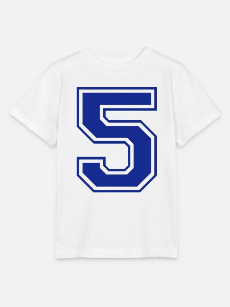 5 - Nummer - Zahl - Stanley/Stella Kinder T-Shirt MINI CREATOR - Weiß