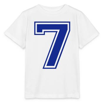 7 - Nummer - Zahl - Stanley/Stella Kinder T-Shirt MINI CREATOR  - Weiß - Vorne - Maike (125cm)