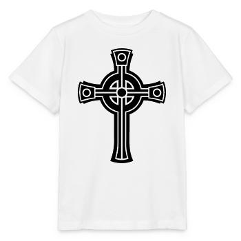 Celtic Cross (Kreuz) 02.0 - Stanley/Stella Kinder T-Shirt MINI CREATOR  - Weiß - Vorne - Maike (125cm)