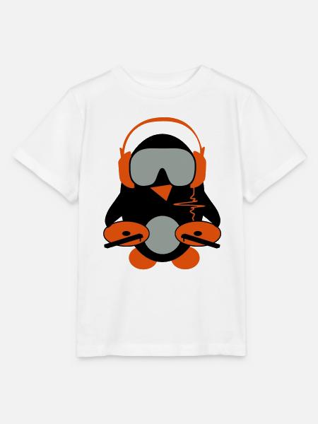 dj penguin - Stanley/Stella Kinder T-Shirt MINI CREATOR  - Weiß