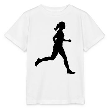 Läuferin, Laufen - Stanley/Stella Kinder T-Shirt MINI CREATOR  - Weiß - Vorne - Maike (125cm)