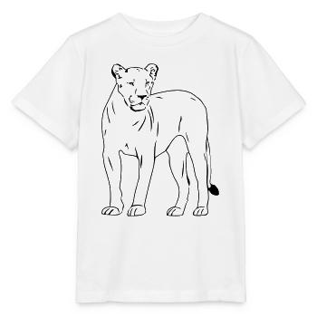 Lion - Löwe - Löwin - Stanley/Stella Kinder T-Shirt MINI CREATOR  - Weiß - Vorne - Maike (125cm)