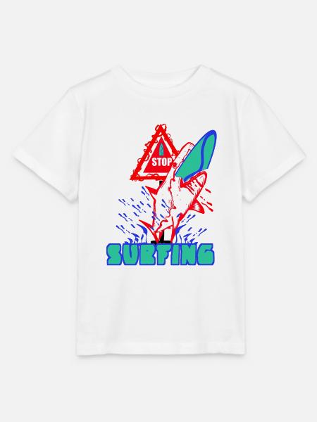 Stop - Surfing - Stanley/Stella Kinder T-Shirt MINI CREATOR - Weiß