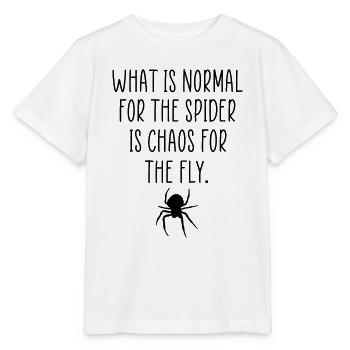 Spinnenchaos-Zitat - Stanley/Stella Kinder T-Shirt MINI CREATOR  - Weiß - Vorne - Maike (125cm)