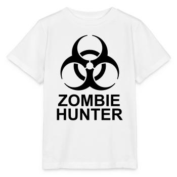 Chasseur de zombies Citation d’Halloween - T-shirt bio MINI CREATOR Stanley/Stella Enfant - blanc - Devant - Maike (125cm)