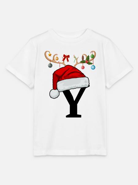 Brief Y Weihnachtsmütze - Stanley/Stella Kinder T-Shirt MINI CREATOR - Weiß
