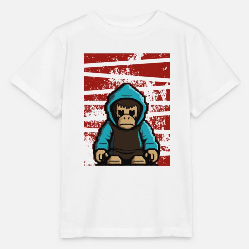 Retro Affe - Stanley/Stella Kinder T-Shirt MINI CREATOR - Weiß