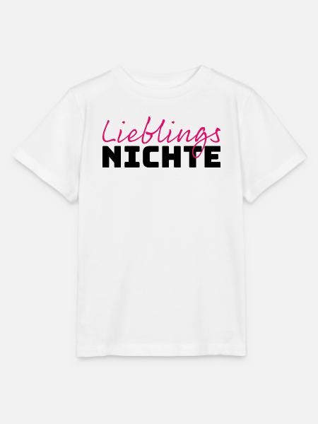 Lieblingsnichte Tshirt pink - Stanley/Stella Kinder T-Shirt MINI CREATOR  - Weiß