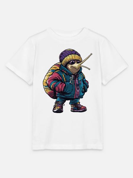 Schnecke Lustig Winter - Stanley/Stella Kinder T-Shirt MINI CREATOR  - Weiß