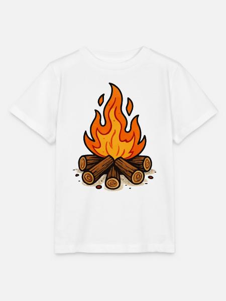 lagerfeuer - Stanley/Stella Kinder T-Shirt MINI CREATOR  - Weiß