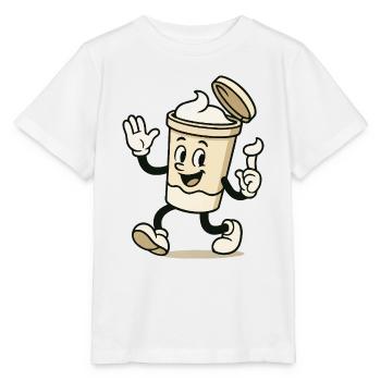 Cream Mug Comic - Stanley/Stella MINI CREATOR Kids’ T-Shirt - white - Front - Maike (125cm)