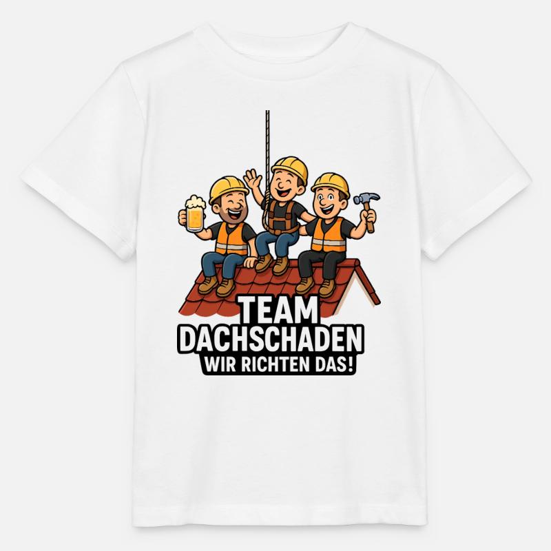 Team Dachschaden Dachdecker witzig - Stanley/Stella Kinder T-Shirt MINI CREATOR  - Weiß