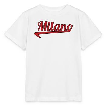 Milano Script Emblème Swoosh - T-shirt bio MINI CREATOR Stanley/Stella Enfant - blanc - Devant - Maike (125cm)