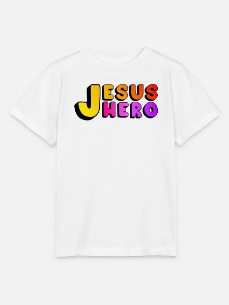 Jesus Hero  - Stanley/Stella Kinder T-Shirt MINI CREATOR  - Weiß