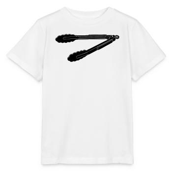 Silhouette des pinces barbecue - T-shirt bio MINI CREATOR Stanley/Stella Enfant - blanc - Devant - Maike (125cm)