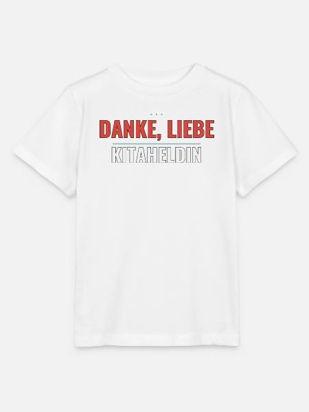 Danke, liebe Kitaheldin – Abschieds‑Shirt Geschenk - Stanley/Stella Kinder T-Shirt MINI CREATOR  - Weiß