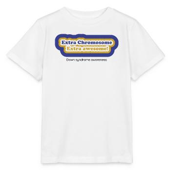 Extra Chromosom Extra Awesome - Stanley/Stella Kinder T-Shirt MINI CREATOR  - Weiß - Vorne - Maike (125cm)