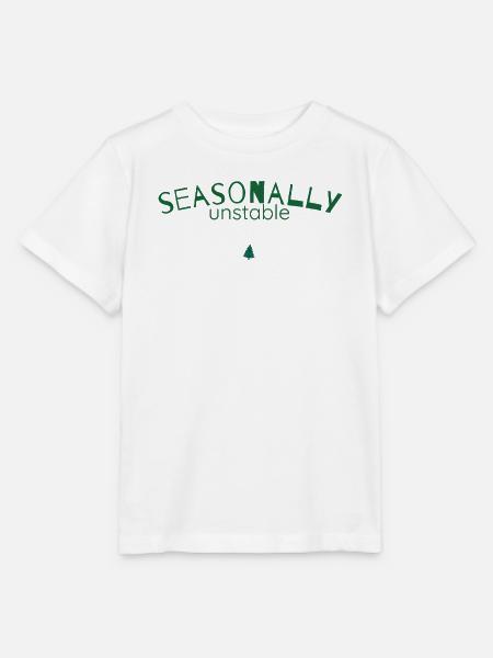 Seasonally Unstable – Humor Weihnachtsstatement - Stanley/Stella Kinder T-Shirt MINI CREATOR  - Weiß