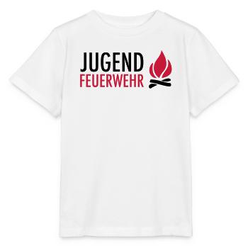 Jugend Feuerwehr mit Flamme - Stanley/Stella Kinder T-Shirt MINI CREATOR  - Weiß - Vorne - Maike (125cm)