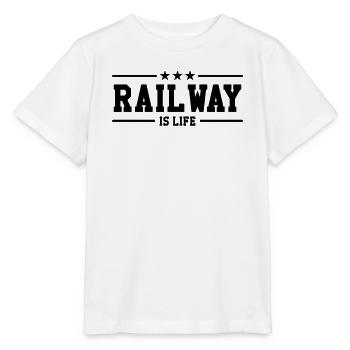 Cheminot / Chemin de fer / Train / Metro - T-shirt bio MINI CREATOR Stanley/Stella Enfant - blanc - Devant - Maike (125cm)