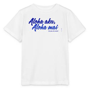 Aloha aku, aloha mai - Stanley/Stella Kinder T-Shirt MINI CREATOR  - Weiß - Vorne - Maike (125cm)