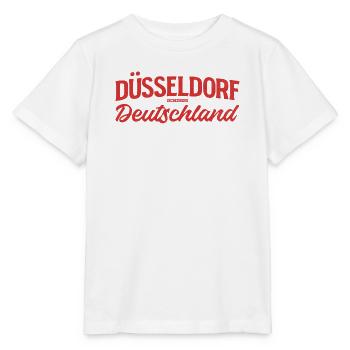 Düsseldorf Deutschland Retro Schriftlogo - Stanley/Stella Kinder T-Shirt MINI CREATOR  - Weiß - Vorne - Maike (125cm)
