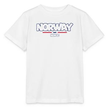 Norge - Norge - Norge - Flag - Skandinavien - Stanley/Stella T-shirt MINI CREATOR til børn - hvid - Foran - Maike (125cm)