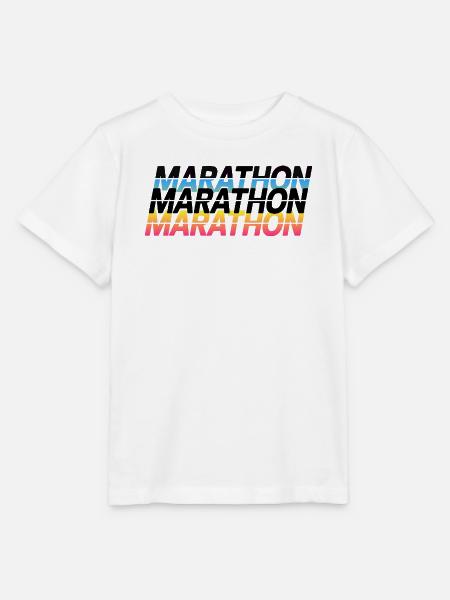 Marathon Gradient Typografie - Stanley/Stella Kinder T-Shirt MINI CREATOR - Weiß
