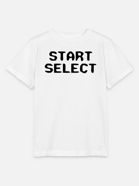 Start Select 8-Bit Text - Stanley/Stella Kinder T-Shirt MINI CREATOR - Weiß