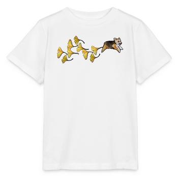 Sentier des Corgi du Jardin des Ginkgos - T-shirt bio MINI CREATOR Stanley/Stella Enfant - blanc - Devant - Maike (125cm)