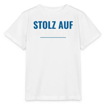 Stolz auf Blaulicht – Supporter Shirt Geschenkidee - Stanley/Stella Kinder T-Shirt MINI CREATOR  - Weiß - Vorne - Maike (125cm)