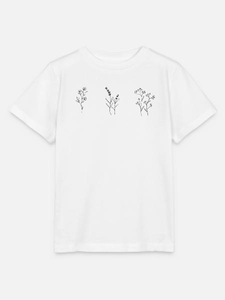 Floral Wildflowers - Stanley/Stella Kinder T-Shirt MINI CREATOR - Weiß
