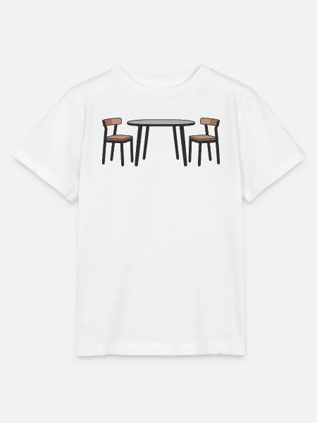 Zeitgenössische Esszimmergarnitur Illustration - Stanley/Stella Kinder T-Shirt MINI CREATOR - Weiß