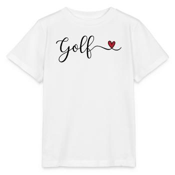 Golf Design mit Herz - Stanley/Stella Kinder T-Shirt MINI CREATOR  - Weiß - Vorne - Maike (125cm)