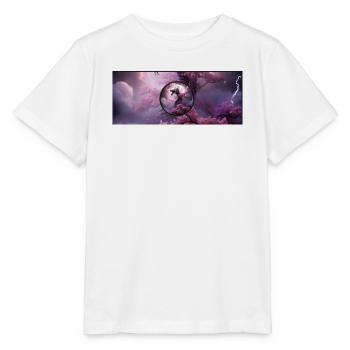 Drache im rosa Nebel - Stanley/Stella Kinder T-Shirt MINI CREATOR  - Weiß - Vorne - Maike (125cm)