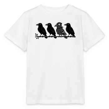 Raben im Umhang Plague-Doctor - Stanley/Stella Kinder T-Shirt MINI CREATOR  - Weiß - Vorne - Maike (125cm)